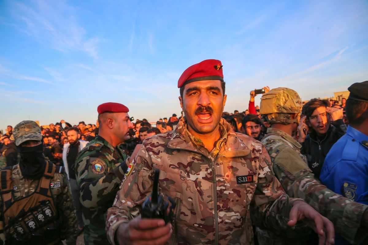 Iraqi soldiers on the frontline