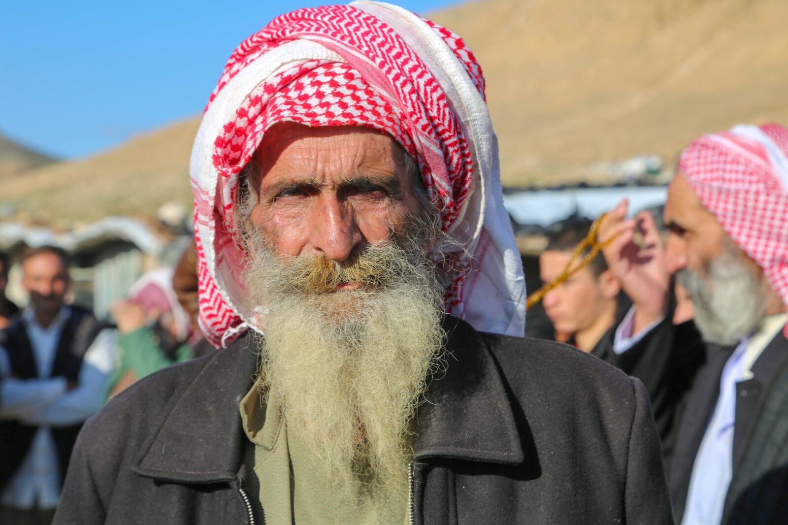 Filming Nadia at her destroyed village